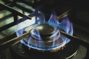 A gas burner 