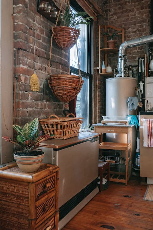 Boiler-replacement Boiler in the corner of a room